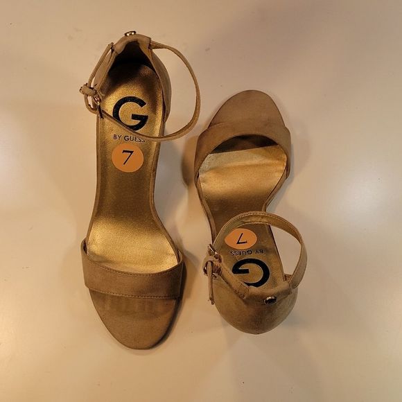 G-BY GUESS-SHANTEL ANKLE STRAP SUEDE WOMEN"S SANDAL - Picture 5 of 14